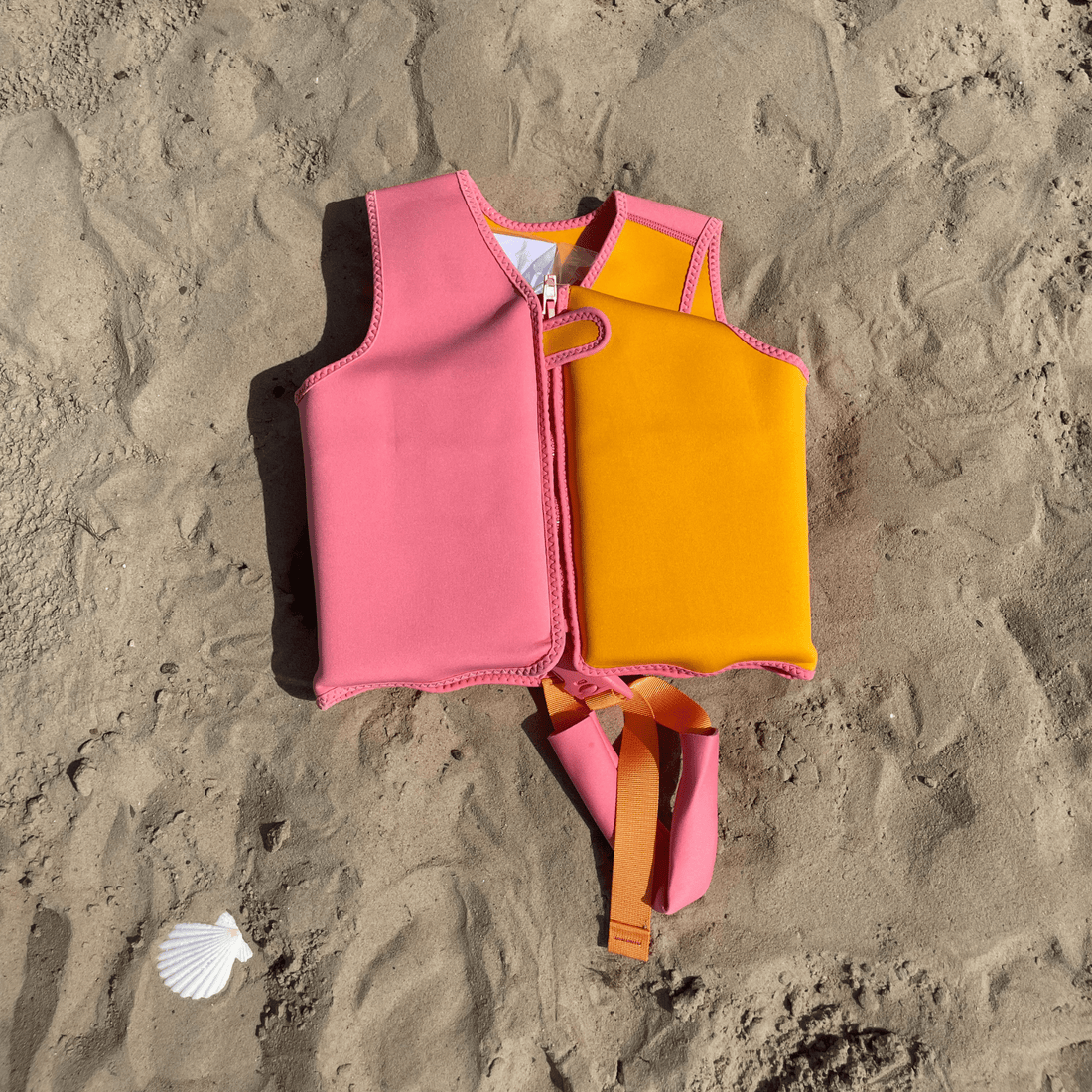 Zwemvest-vivid-clash-rozeoranje-Swim-Essentials-1