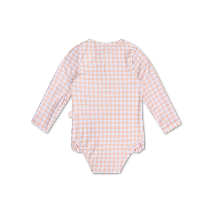 Costume intero bambina-con-mani-lunghe-arancio-apricot-6